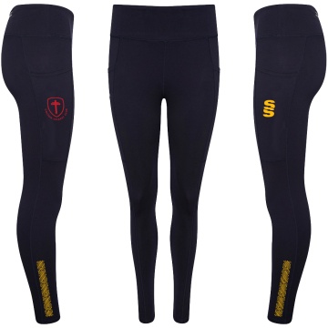 Women's Performance Full Length Leggings : Navy